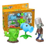 Brinquedo Infantil De Plástico Macio Plants Vs. Zombies 3pcs