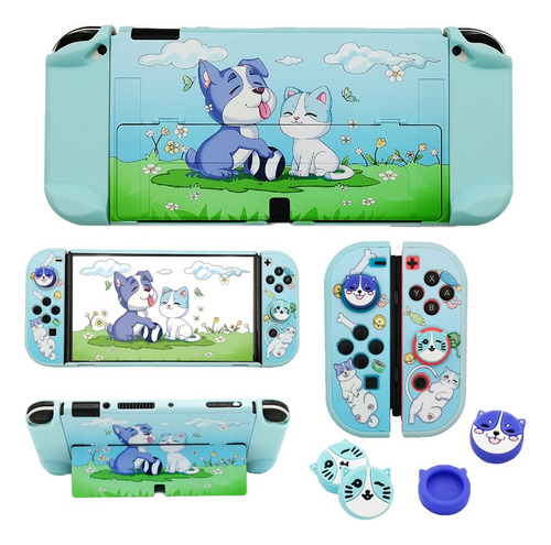 3pcs Mascotas Adorables Funda Protector Nintendo Switch Oled