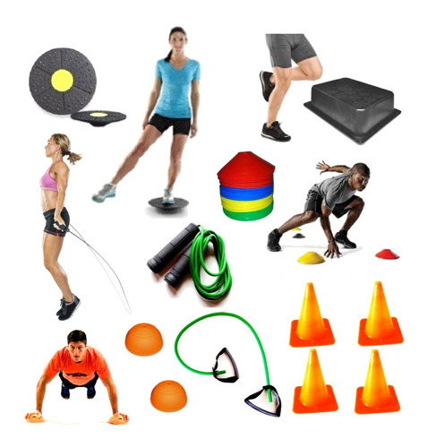 Set Kit De Entrenamiento Funcional N°8 Fitness Gym Casa