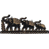 , Diseño De Familia De Elefantes De Madera Titular De La Cla