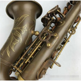 Nuevo Saxofón Soprano Curvo Custom En Si Bemol Cobre Antiguo