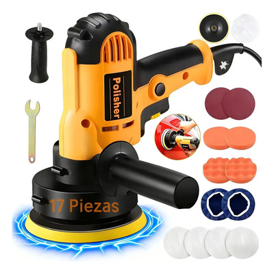 Pulidora Eléctrica Automotriz Para Carro Coche 700w Juego De 17 Piezas Mxgaa M14 Color Amarillo Pulidoras Auto Para Pulir Coches, Lijar Madera, Muebles, Madera, Cuero Y Azulejos | Meses sin interés