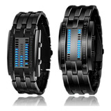 O 2 Unids Reloj Binario Estilo De Pareja Con Led Impermeable