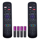 Kit 2 Controle Remoto Para Tv Philco / Aoc Roku Smart Tv