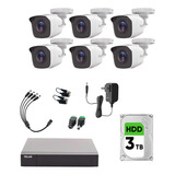 Hilook Kit Videovigilancia 6 Camaras 2mp Metalicas + 3tb