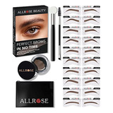 Allrose Kit De Sellos Para Cejas Y Plantillas Para Cejas - K