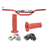 Manubrio Moto Motocross Aluminio Xtz125 Bross Xr150 Xr125 Lander Manubrio Alto + Puños + Clamps Elevadores Mamamotos