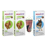 Combo Bravecto Antipulga Carrapato, 2-10a20kg / 1-20a40kg