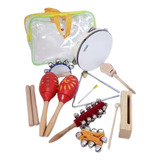 Set Percusión Infantil Parquer Tz12l Shakers Pandeiro Cuota