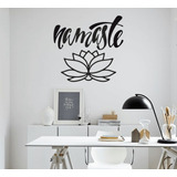 Vinil Decorativo Yoga Namasté Flor De Loto 50cm Largo