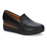 Zapato Flat Plataforma Negro Mujer 2759067