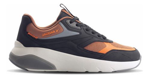 Zapatillas Jaguar 9343 Color Negro/naranja - Adulto 42 Ar