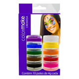 Tinta Facial Rosto Colormake Cores Cítricas Makeup 10 Cores
