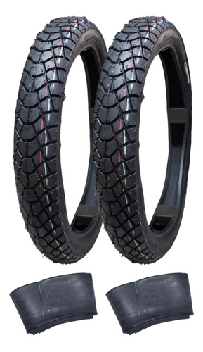 Llanta 300-17 + 275-17 Power Tire Tt 6pr + 2 Camaras Ft150 G