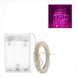 Guirnaldas De Luces Micro Led Hadas 10 Metros A Pilas Rosada