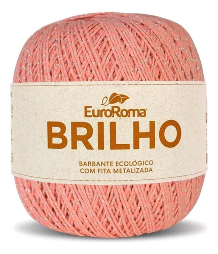Barbante Brilho Euroroma 406m Cor 700 -salmão Prata 