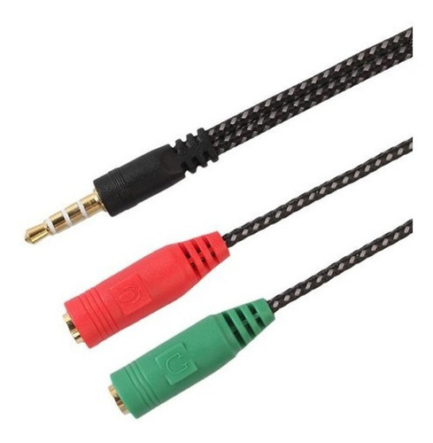 Cable Adaptador Splitter Audio 3.5mm Mic Consola De Juegos