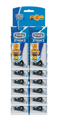 Schick Xtreme 3 Azul (normal) Máquina De Afeitar Tira X12un