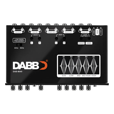 Ecualizador Epicentro 5 Bandas Preamplificador Dab-8040 Dabb Negro | Meses sin interés