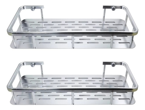 Estante Simple Organizador Repisa De Baño Aluminio Pack X 2