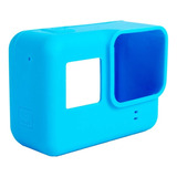 Case Capa Silicone Gopro Hero 7 6 5 Black Uso Sem Frame Cor Azul