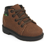 Bota Infantil Masculino Marrom Botinha Menino Coturno Baby