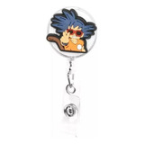 Yoyo Retráctil Porta Credencial Modelo Goku Con Lentes