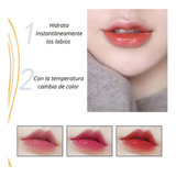 2 Pzs Labial 24k Cambia Color Con Temperatura Hidratante F Color Azul Claro