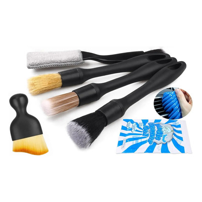 Kit De Cepillos Detallado Auto Limpieza Interior 6 Pzs