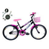 Bicicleta Infantil Aro 20 Feminina + Aro Aero + Rodinha