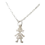 Collar Cadena 1 Hijo O 1 Hija M Mujer Plata 925 + Caja Regal