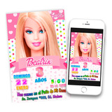 Invitación Digital Barbie Fashion Imprimible Whatsapp