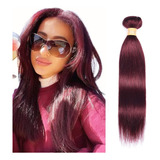 Cabello Humano Virgen Brasileno Lacio 99j Rojo Vino Burdeos