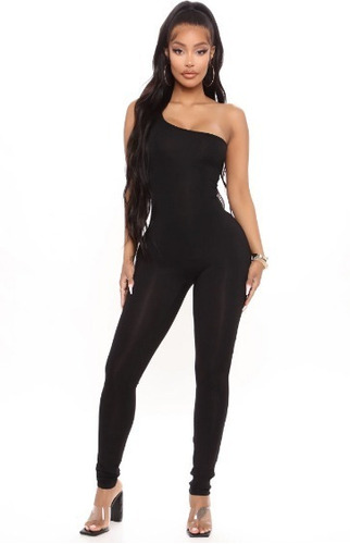 Jumpsuit Catsuit Enterito Mono Chupin Un Solo Hombro Sexy