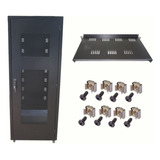 Rack Gabinete 150cm + Bandeja Para Rack 35cm + 4 Canastillas