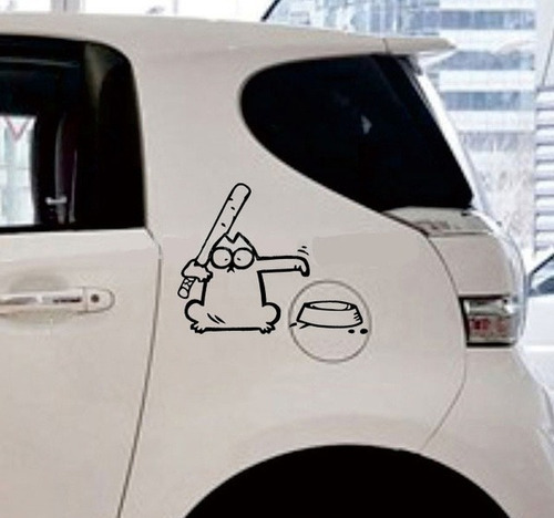 Sticker Para Coche Vehículo Camioneta Diseño Comida De Gato