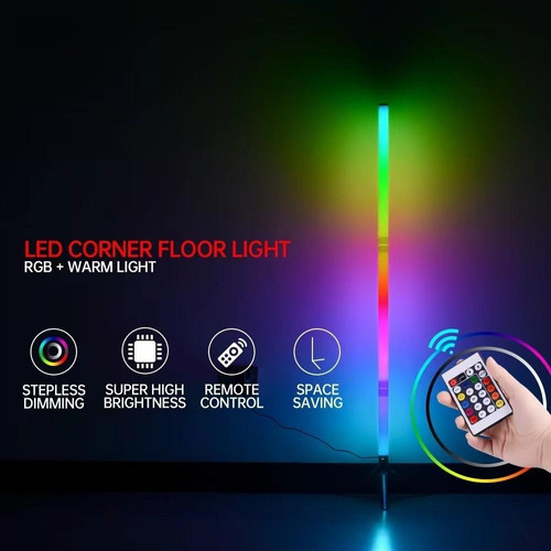 Lámpara De Pie Led Rgb+cct Usb, Fuente De Alimentación Para