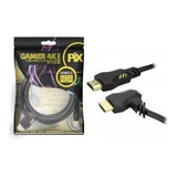 2 Cabo Hdmi Pix 2.0 4k Gamer Plug 90 Gr 2m 018-0120