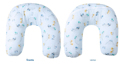 Almofada De Amamentação-travesseiro De Amamentar-papi Cor Azul-menino