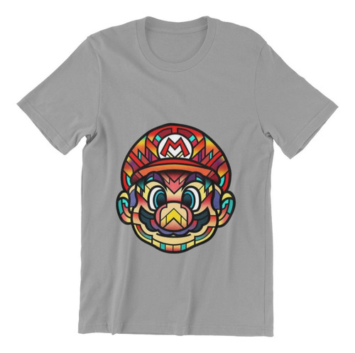 Polera Unisex Mario Bros Arte Videojuegos Algodon Estampado