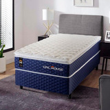 Cama Box Solteiro Lagras 88x188x66 Azul Molas Ensacadas