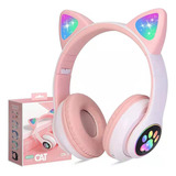 Audifonoa Diadema Oreja De Gato Inalambrico Con Luz