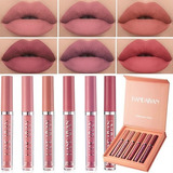 6pcs Conjunto De Cosméticos Matte Lip Longa Duração Batom F