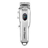 Cortadora De Pelo Kemei Km-2002 Plateada 110v/220v