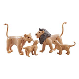 Playmobil 9834 Familia Leon Leona Cria Animales Zoo Leones