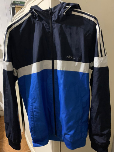 Campera adidas Usada Reversible Talle M Azul