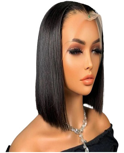 Peruca Bio Orgânica Front Lace Wig Curta Alta Qualidade