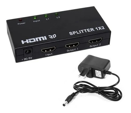 Hdmi Splitter 1x2 - 1 Entrada Hdmi Duplica La Señal - Hd 4k