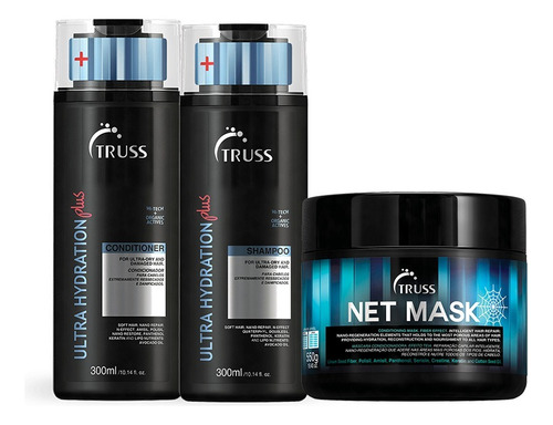 Truss Ultra Hydration Plus Kit Shampoo Cond Mascara Net Mask