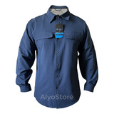 Camisa Hombre Outdoor Con Protecion Uv Trekking Ripstop